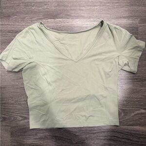 Women's V-Neck Sage Green Top